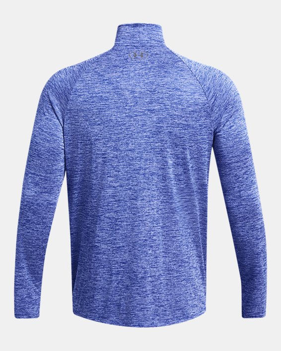 Herren UA Tech™ Shirt mit ½-Zip, langärmlig, Blue, pdpMainDesktop image number 6